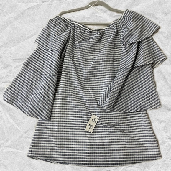 BNWT Wayf Strapless Blue Gingham Dress | M - Picture 2 of 2